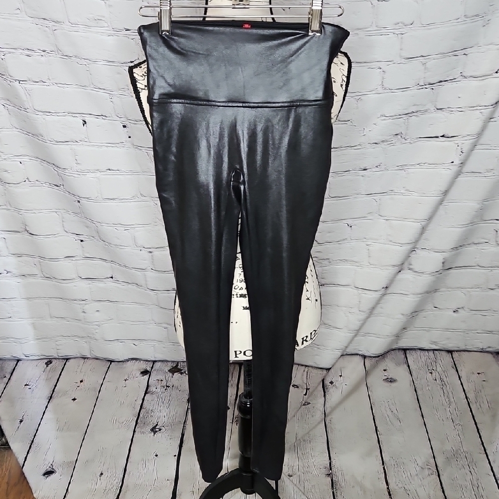 Spanx Faux Leather Leggings Black Size Small